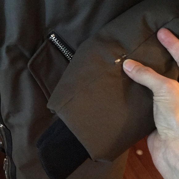 MACKAGE Small/S down parka puffer fur collar, army green jacket -30C rated! - Picture 8 of 8